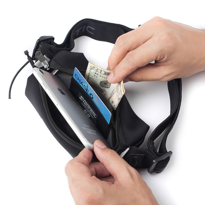 Fitletic Neo Race Belt, Black | Unique No Bounce Design for Marathon, Triathlon, Trail, 5k, 10k | Running Belt | N01R-01 - Image 3